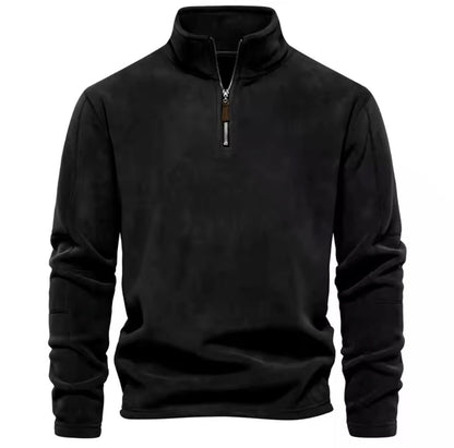 Roldan | Fleece trui met halve rits en opstaande kraag - Warme en stijlvolle bovenkleding