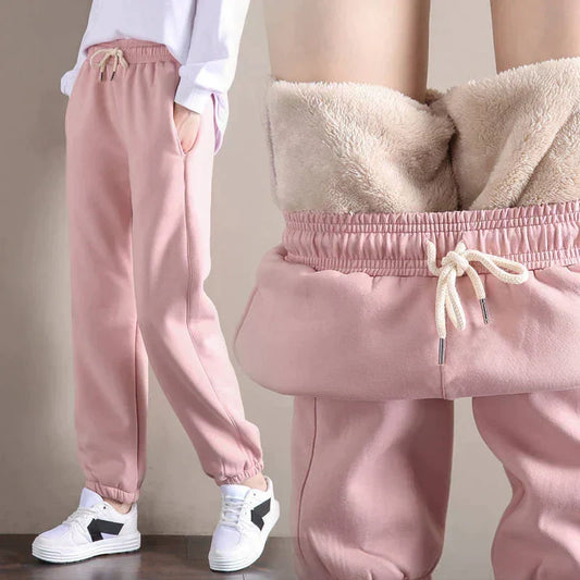 Della - Casual Winter Effen Mid-Rise Rechte Broek voor Vrouwen