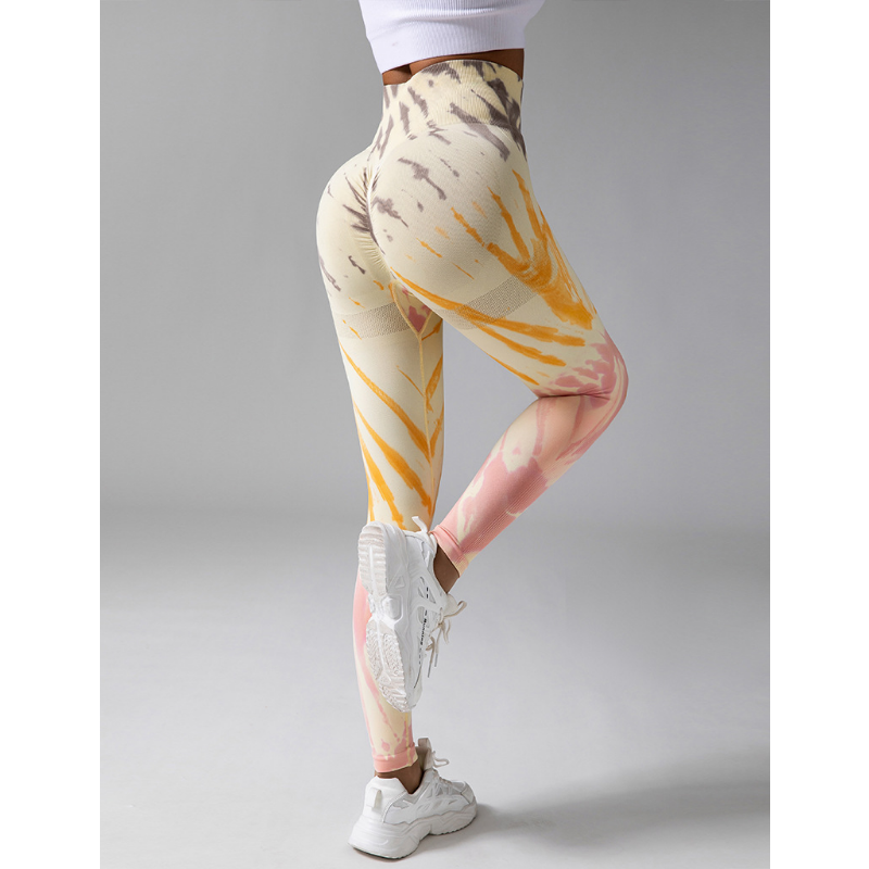 Alice - Comfortabele Tie Dye Scrunch Ademende Leggings voor Vrouwen