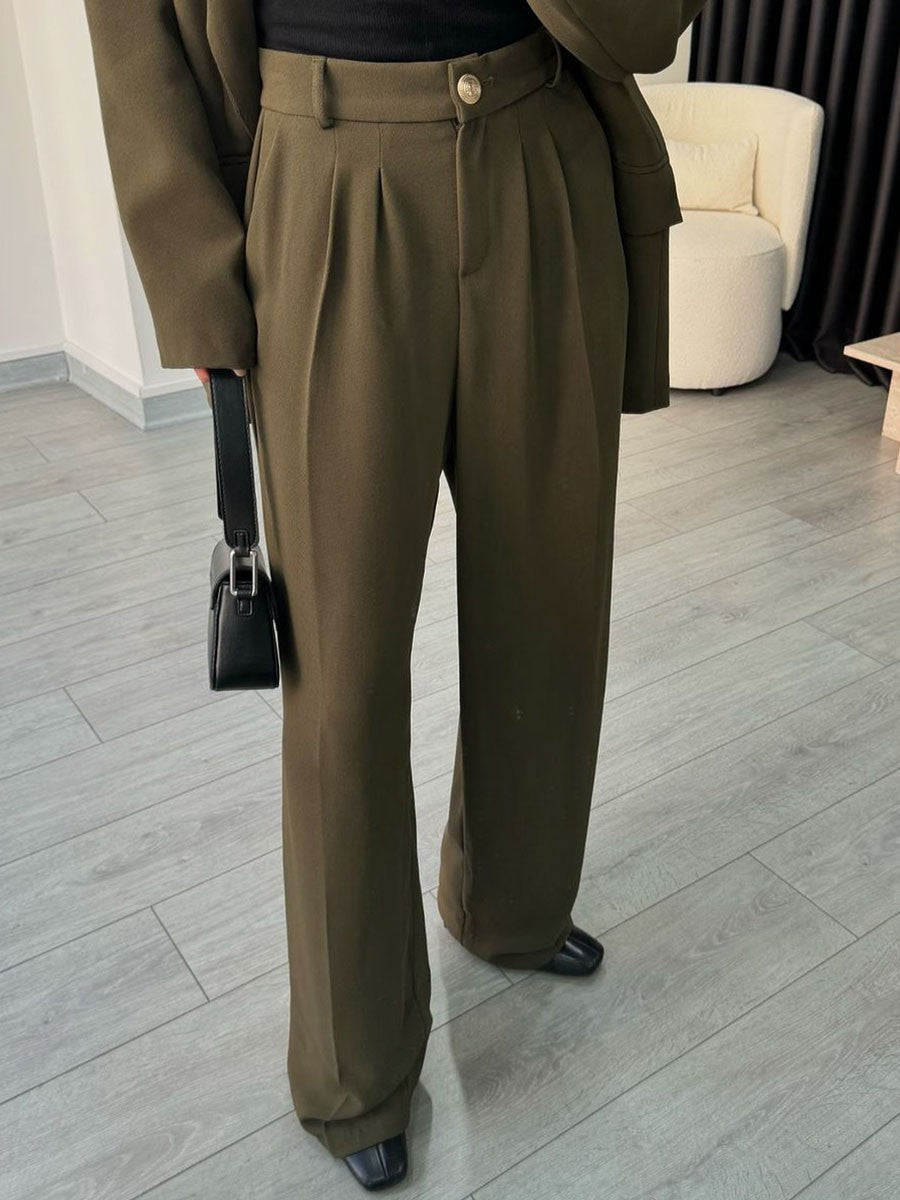 Anara | Elegante oversized blazer & broek voor op kantoor - stijlvol zakelijk kostuum