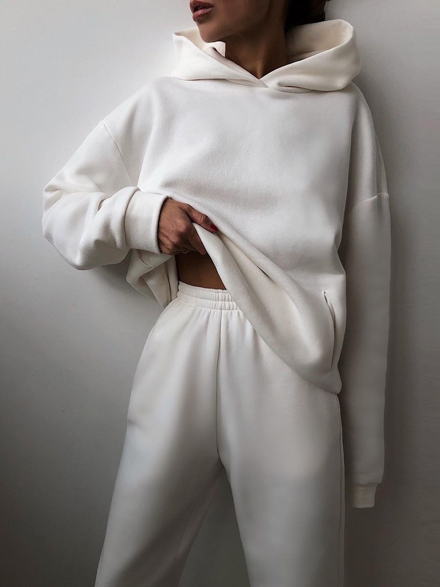 Venessa | Elegante capuchonjack en -broek Tweedelige set