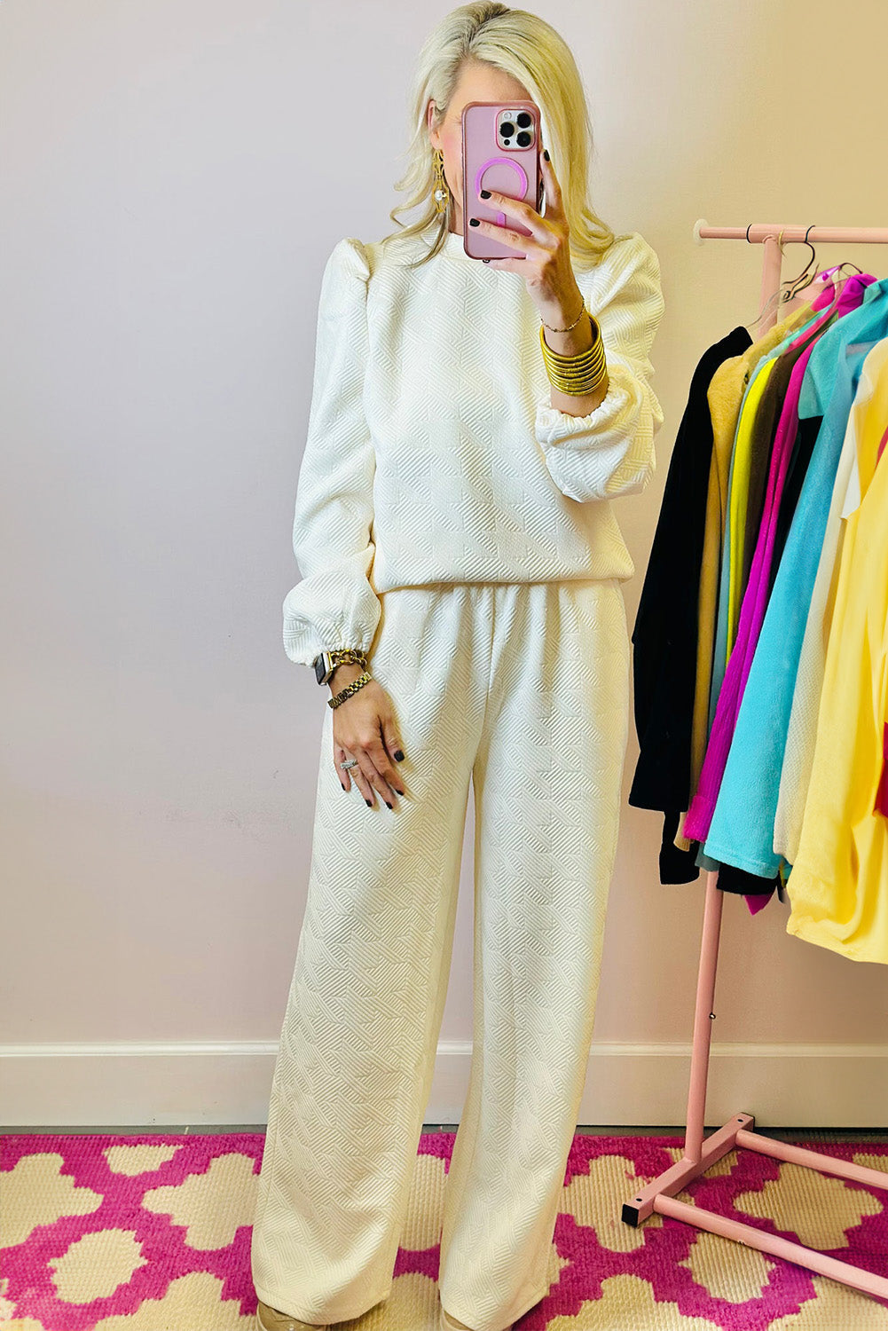 Maritza | Chique top en broek met pofmouwen