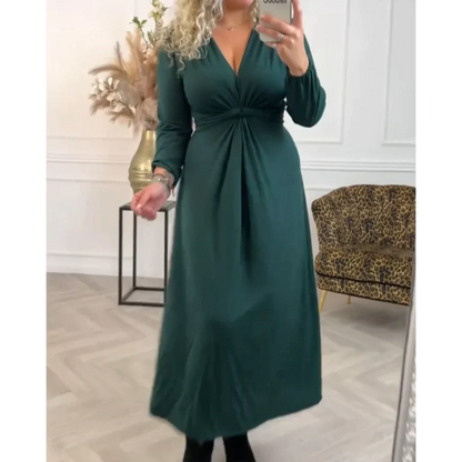 Sexy Effen Jurk met Lange Mouwen