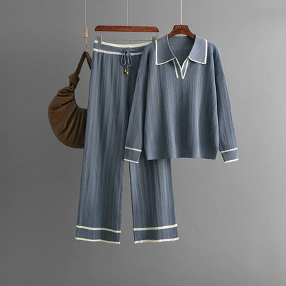 Doris | Stijlvolle Contrastkleur Casual Tweedelige Set
