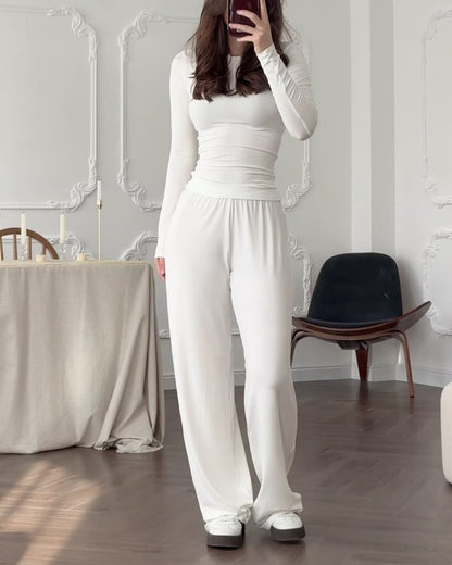 Nalani | Geraffineerde Slim-fit Top & Broek Set