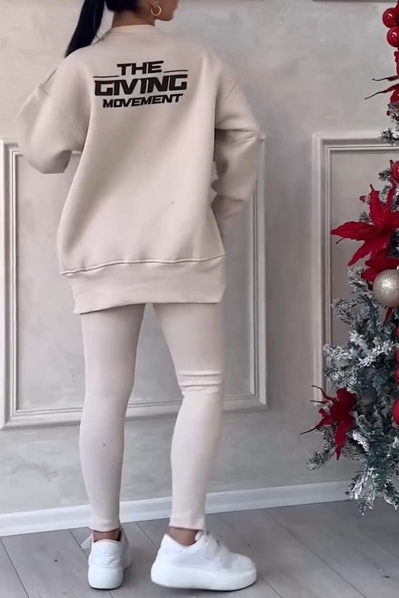 Verda | Casual elegante oversized trui en leggingset met splitjes