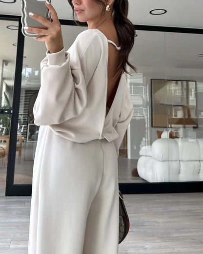 Teila | Modieuze lange mouwen top & broek set