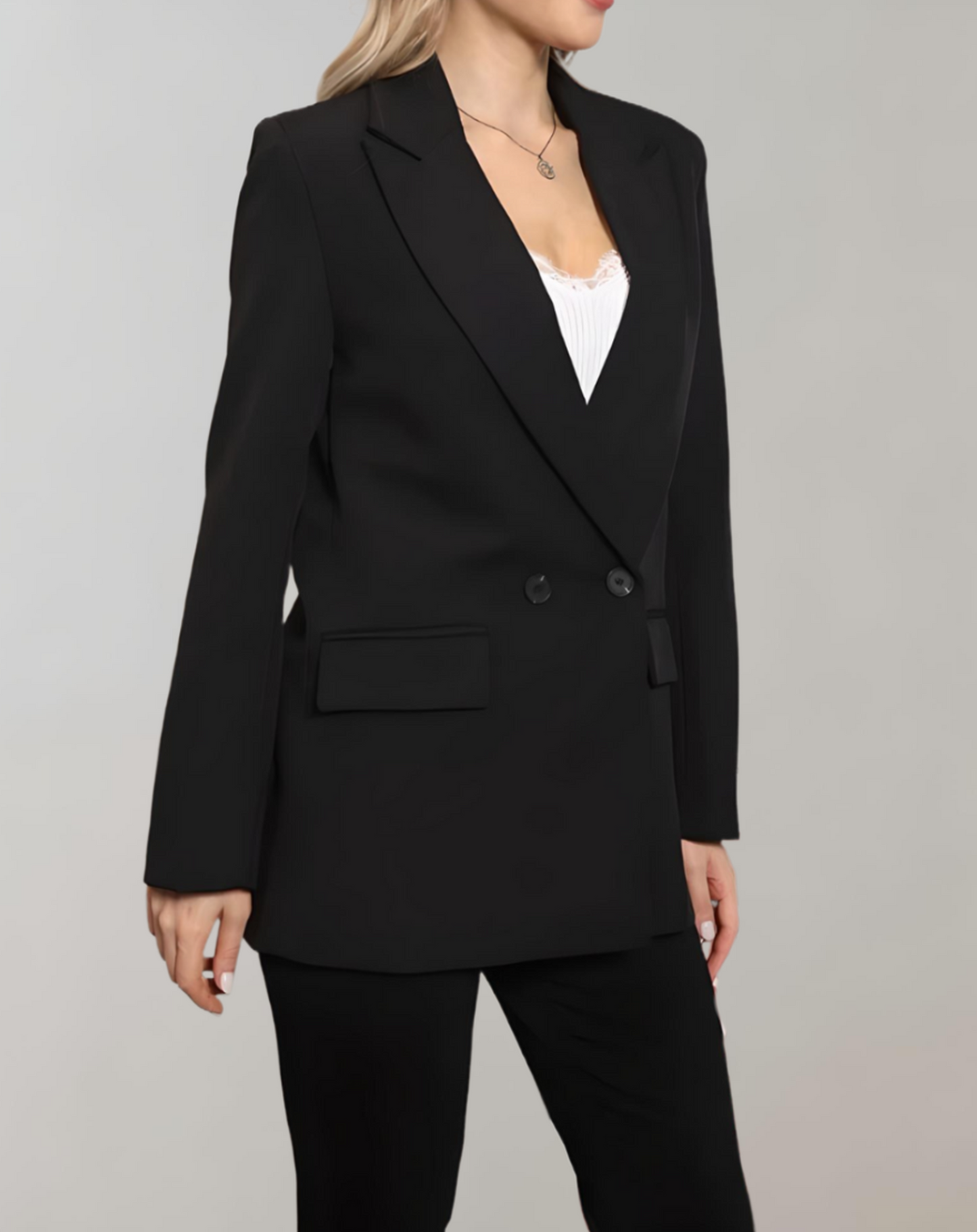 Saar | comfortabele effen formele oversized colblazers