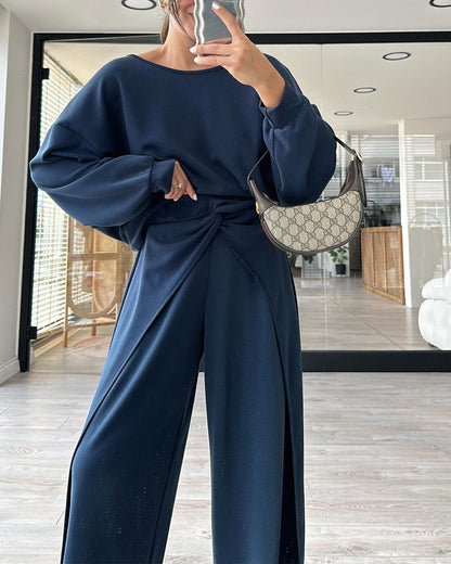 Teila | Modieuze lange mouwen top & broek set