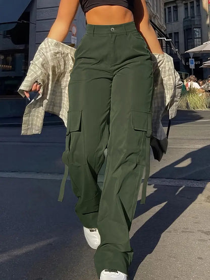 Adalynn - Casual Herfst Cargo Broek met Zijzakken voor Vrouwen