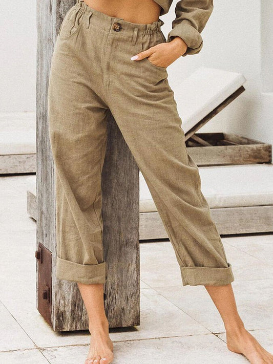Jasmin - Stijlvolle Linnen Broek voor Vrouwen