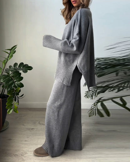 Magnolia | Klassieke losse coltrui & broek tweedelige set