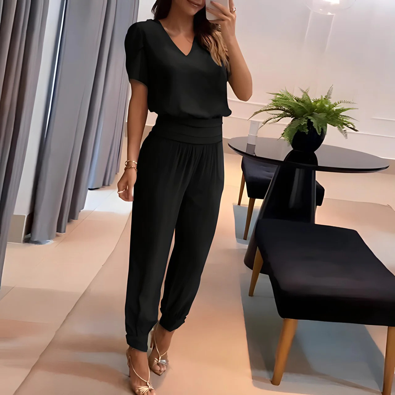 Brigette | Chique casual top en broek set