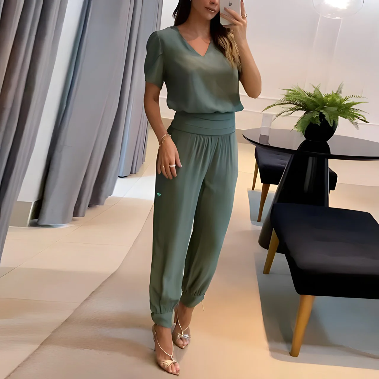 Brigette | Chique casual top en broek set