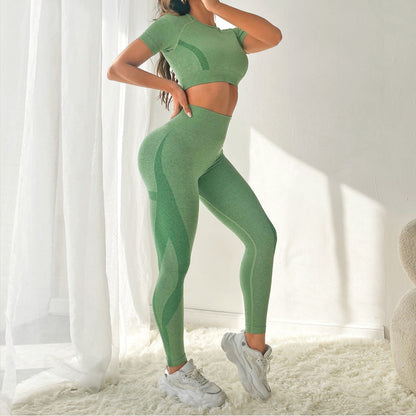 Sheena - Stijlvolle en Comfortabele Zomerse Groene Patchwork Leggings voor Vrouwen