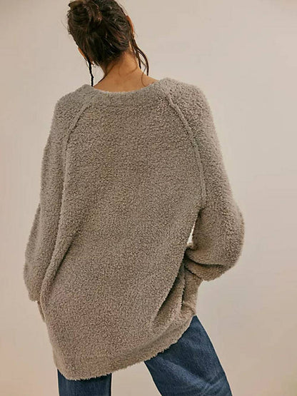 Kanten Flowy Mini Jurk & Teddy Trui