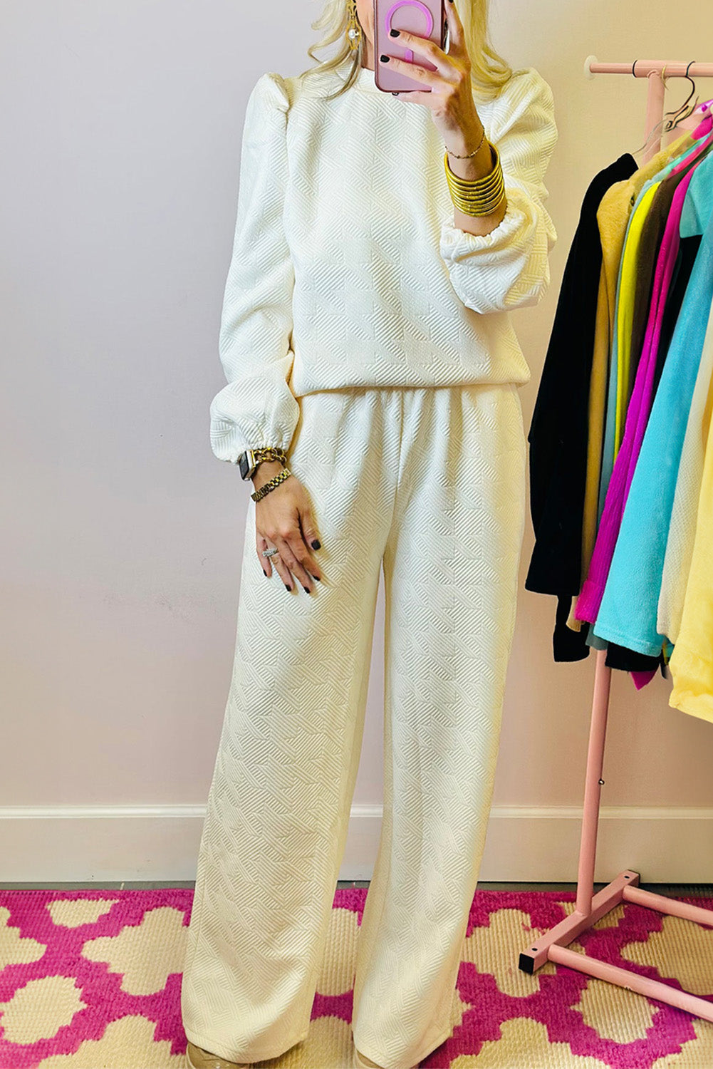 Maritza | Chique top en broek met pofmouwen
