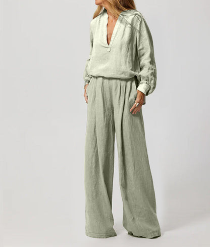 Hope | Casual linnen tweedelige set