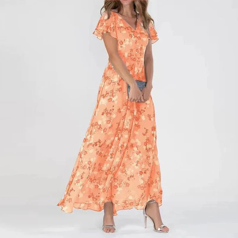Ruth™ - Chique Bloemige Maxi Jurk