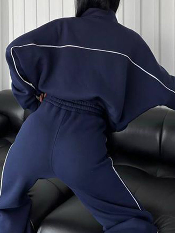Urbana | Trendy trainingspak met rits en gevoerde zoomdetails