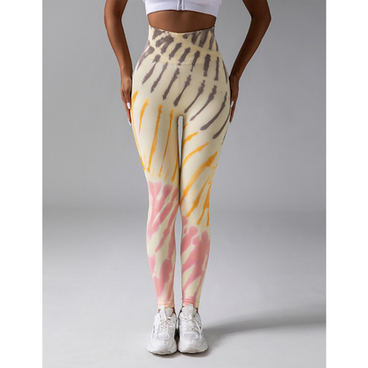Alice - Comfortabele Tie Dye Scrunch Ademende Leggings voor Vrouwen