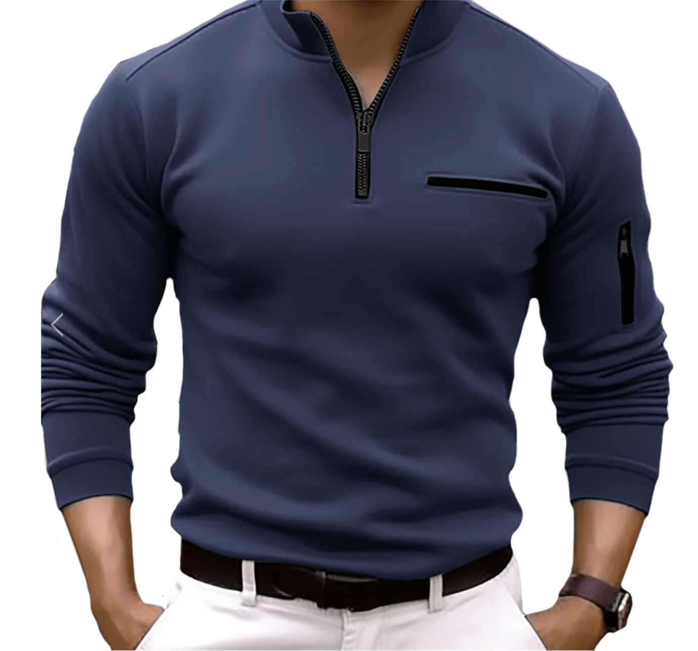 Kenneth | Elegant trui met kwartrits