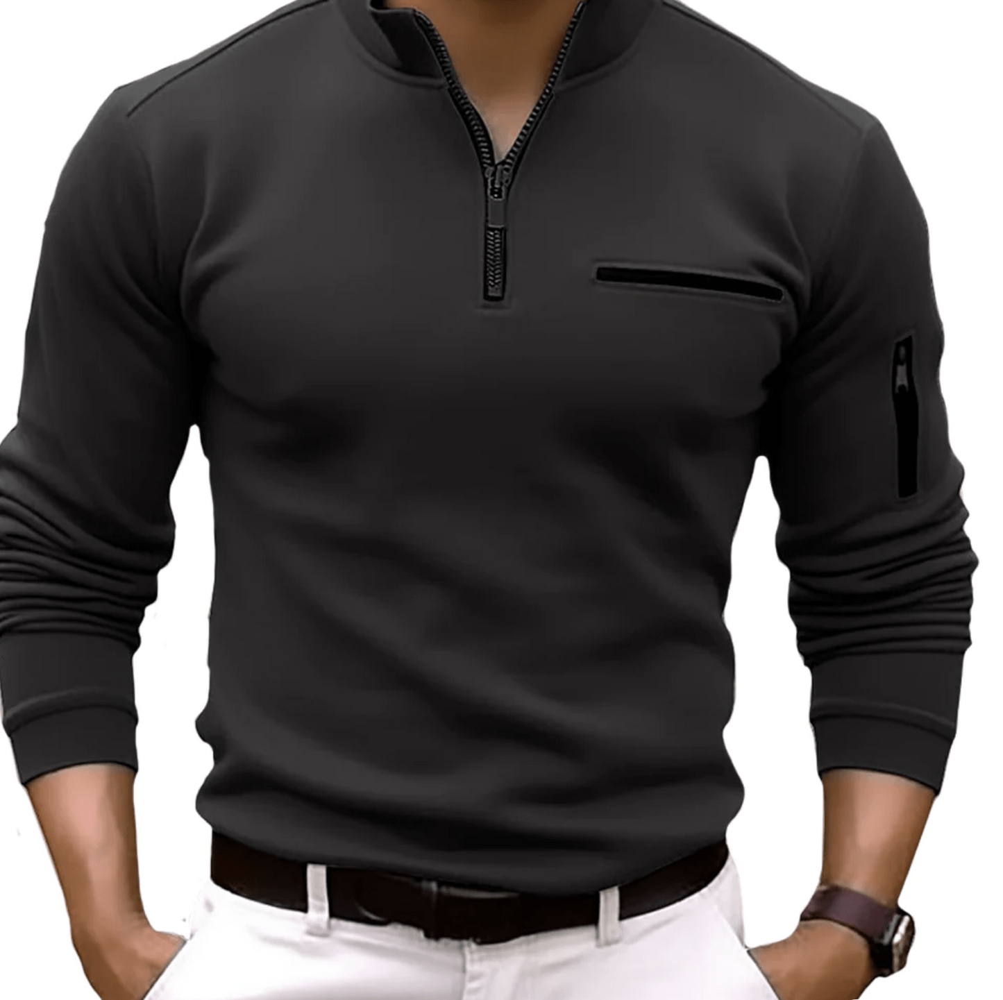 Kenneth | Elegant trui met kwartrits