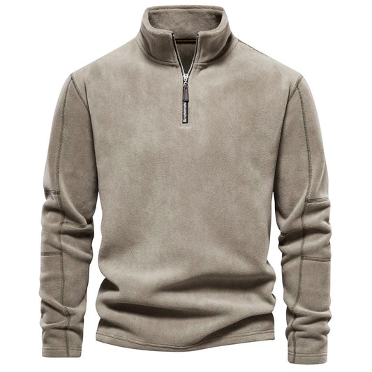 Roldan | Fleece trui met halve rits en opstaande kraag - Warme en stijlvolle bovenkleding