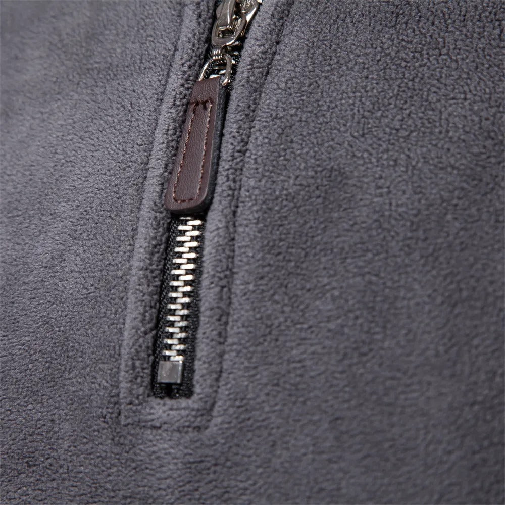 Roldan | Fleece trui met halve rits en opstaande kraag - Warme en stijlvolle bovenkleding