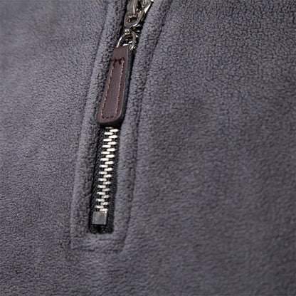 Roldan | Fleece trui met halve rits en opstaande kraag - Warme en stijlvolle bovenkleding