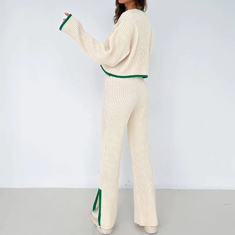 Santa | Gebreide trui en flare broek set
