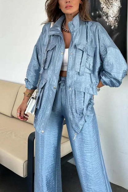 Violaine | Modieuze oversized jas en broek set