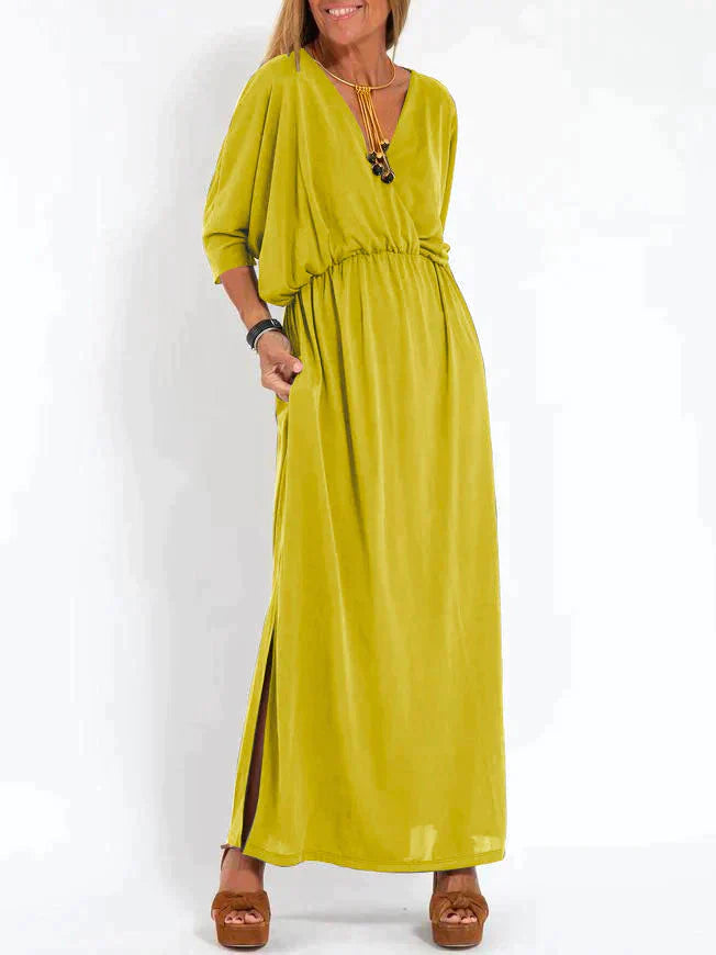 Casual Jurk met V-hals Slits