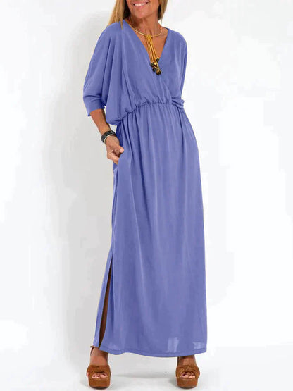 Casual Jurk met V-hals Slits