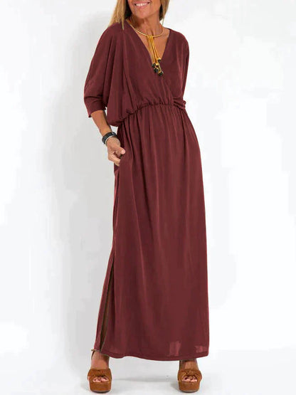 Casual Jurk met V-hals Slits