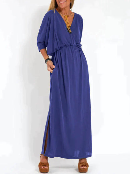 Casual Jurk met V-hals Slits