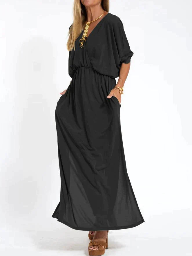 Casual Jurk met V-hals Slits