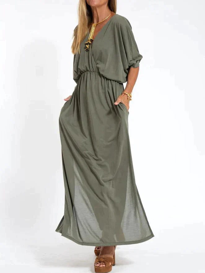 Casual Jurk met V-hals Slits