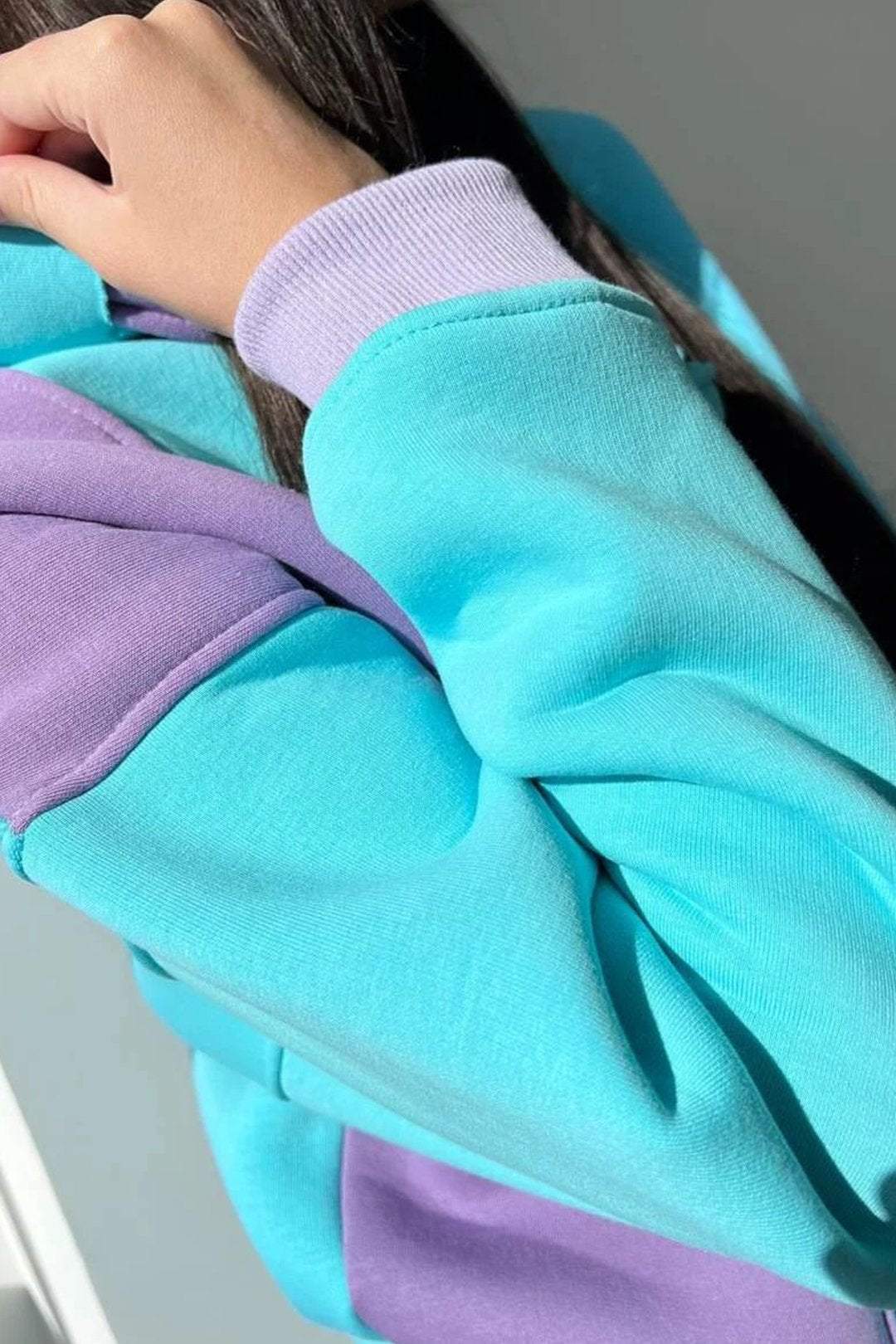 Vilma | Top en broek met capuchon in contrasterende kleuren