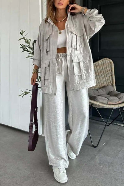 Violaine | Modieuze oversized jas en broek set