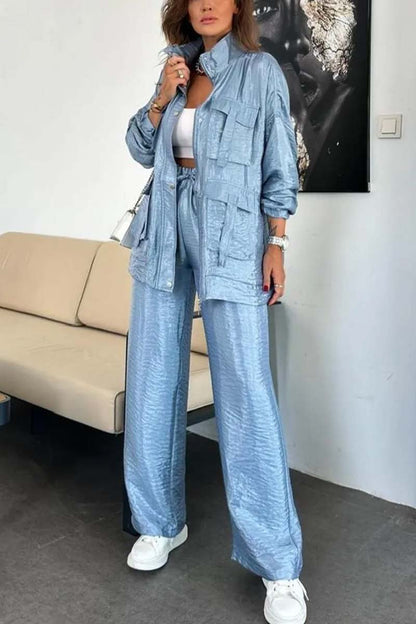 Violaine | Modieuze oversized jas en broek set