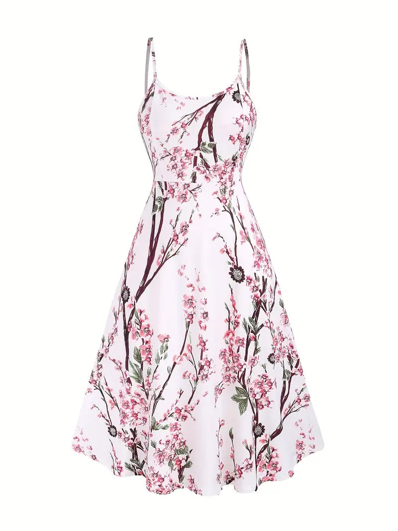 Elegante Tweedelige Jurk met Bloemenprint