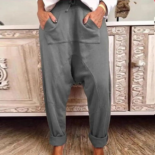 Cali - Casual Herfst Baggy Broek met Trekkoord voor Vrouwen
