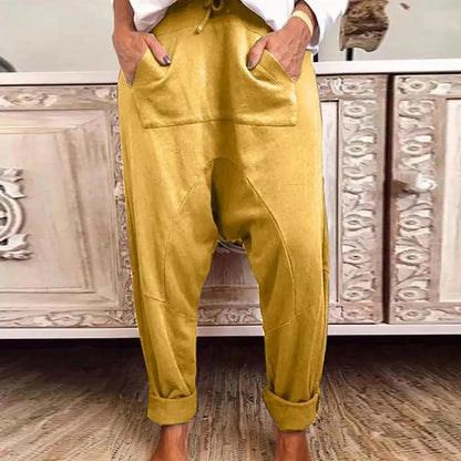 Cali - Casual Herfst Baggy Broek met Trekkoord voor Vrouwen