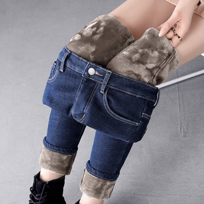 Willow - Stijlvolle en Warme Winter Fleece Jeans voor Vrouwen