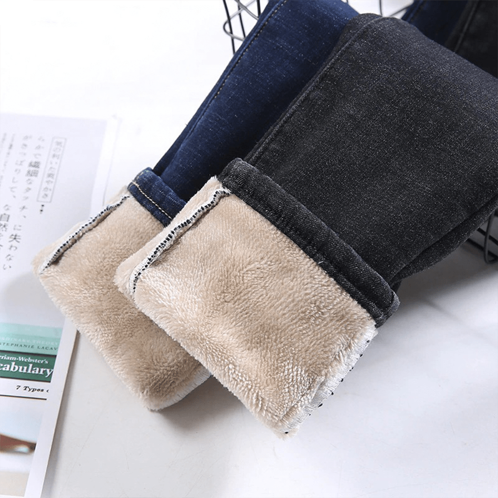 Willow - Stijlvolle en Warme Winter Fleece Jeans voor Vrouwen