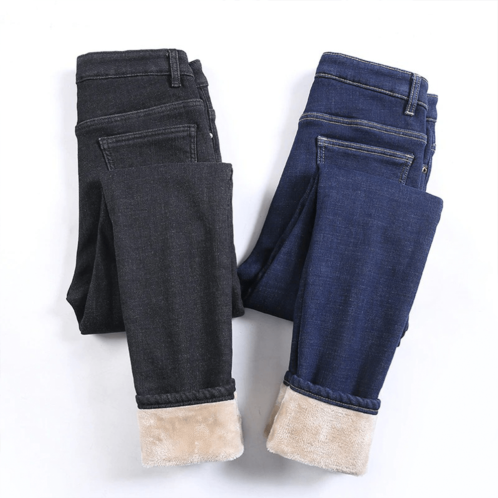 Willow - Stijlvolle en Warme Winter Fleece Jeans voor Vrouwen