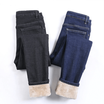 Willow - Stijlvolle en Warme Winter Fleece Jeans voor Vrouwen