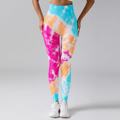 Alice - Comfortabele Tie Dye Scrunch Ademende Leggings voor Vrouwen