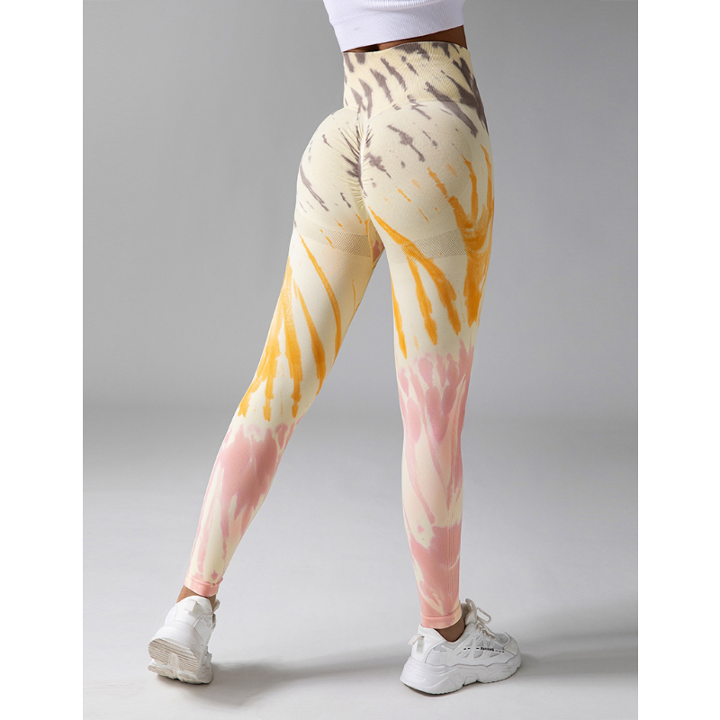 Alice - Comfortabele Tie Dye Scrunch Ademende Leggings voor Vrouwen